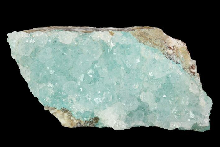Quartz on Chrysocolla & Calcite - Peru #98097